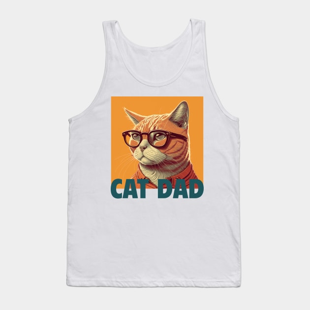 Purrfectly Proud Cat Dad Tank Top by Planty of T-shirts
